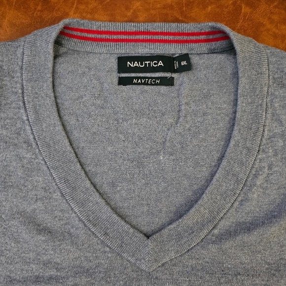 Nautica Men’s Navtech V-Neck Sweater, Blue, 6XL - Picture 3 of 9